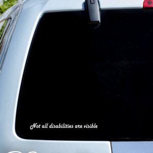 Autosticker ‘Not all disabilities are visible’ – awareness sticker – 3,5x30cm