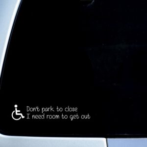 Autosticker ‘Don’t park too close’ – 5,5x28cm